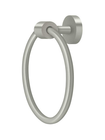 Sobe Towel Ring in Satin Nickel.